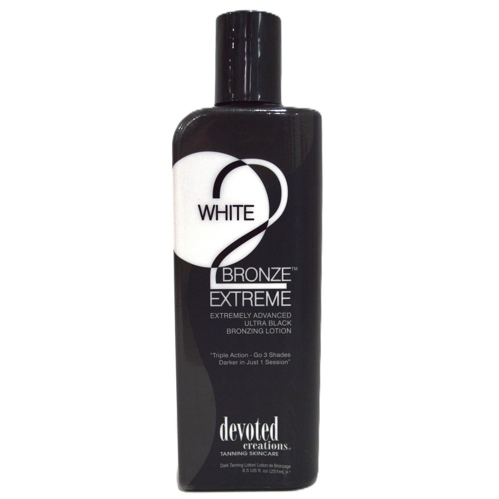 Devoted Creations White 2 Bronze Extreme Tanning Lotion Ultra Black Bronzing